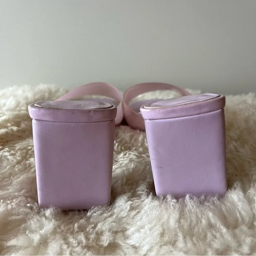Zara Purple Jelly Vinyl Chunky  Barbie Heels - Picture 4 of 8